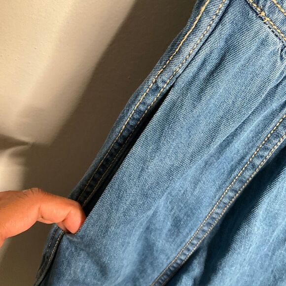 Anthropologie Pilcro Denim Butto Down Midi Dress - Picture 8 of 11